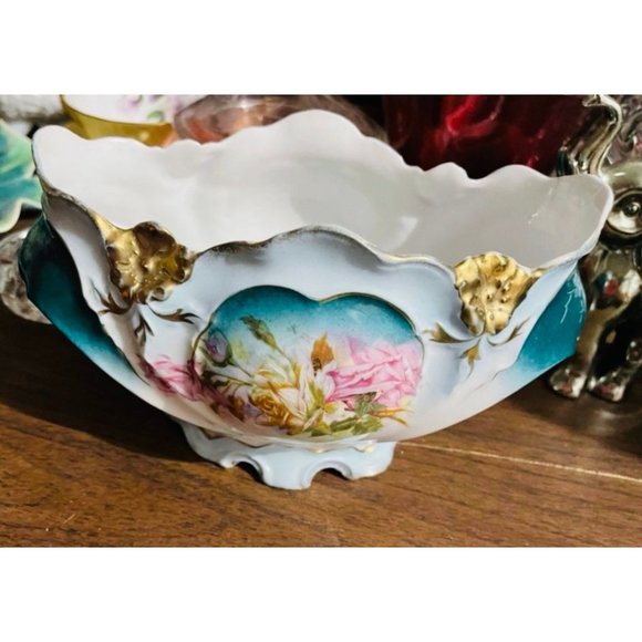 Rare Vintage New Habsburg Austria Centerpiece Flower Footed Bowl - Charming - Picture 1 of 4